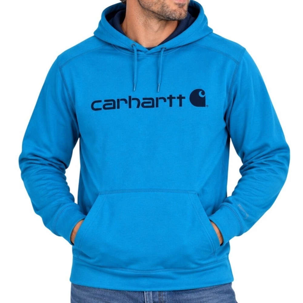 Carhartt Blue Force Delmont Relaxed Fit Hoodie Men's Large